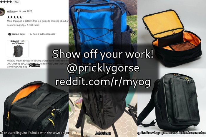 Montage of bags made by the community from this pattern