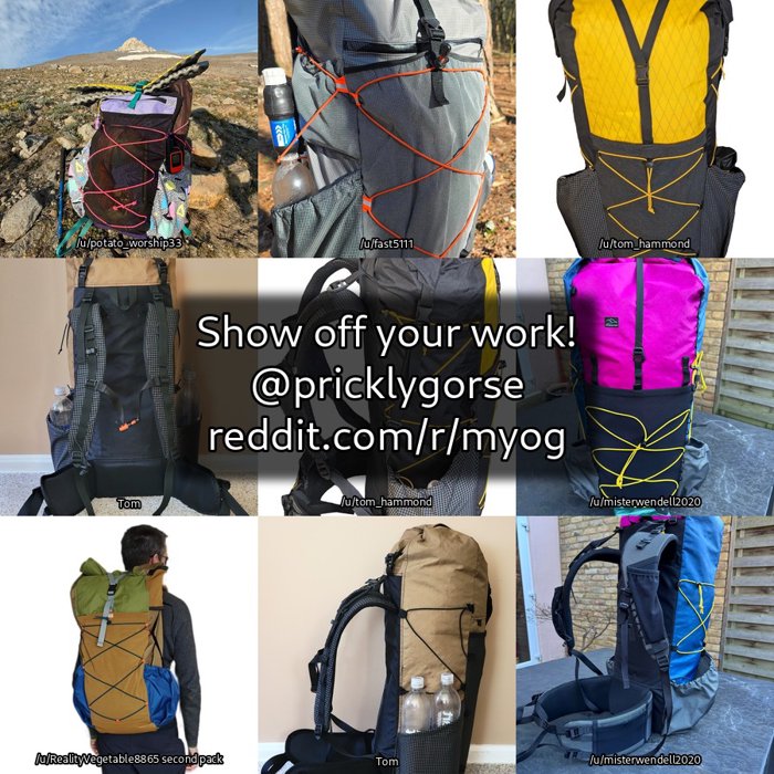 Montage of bags made by the community from this pattern