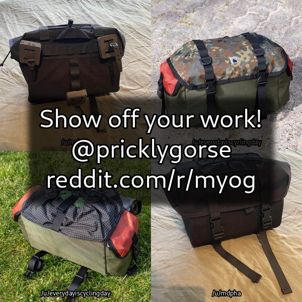 Montage of bags made by the community from this pattern